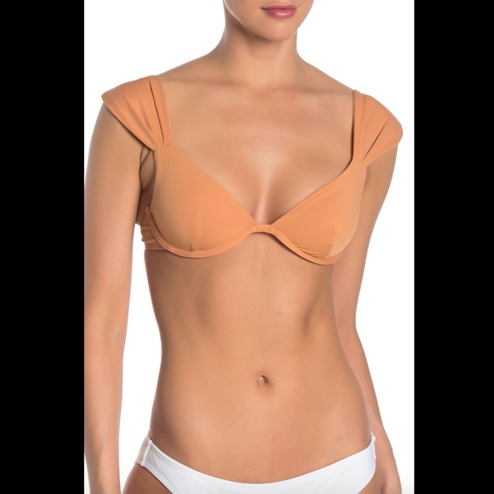 NEW $95 Onia Allie Cap Sleeve Bikini Top small